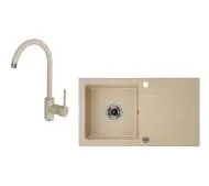 Deante Zorba ZQZV7113 Piaskowy + bateria stojąca Piaskowy