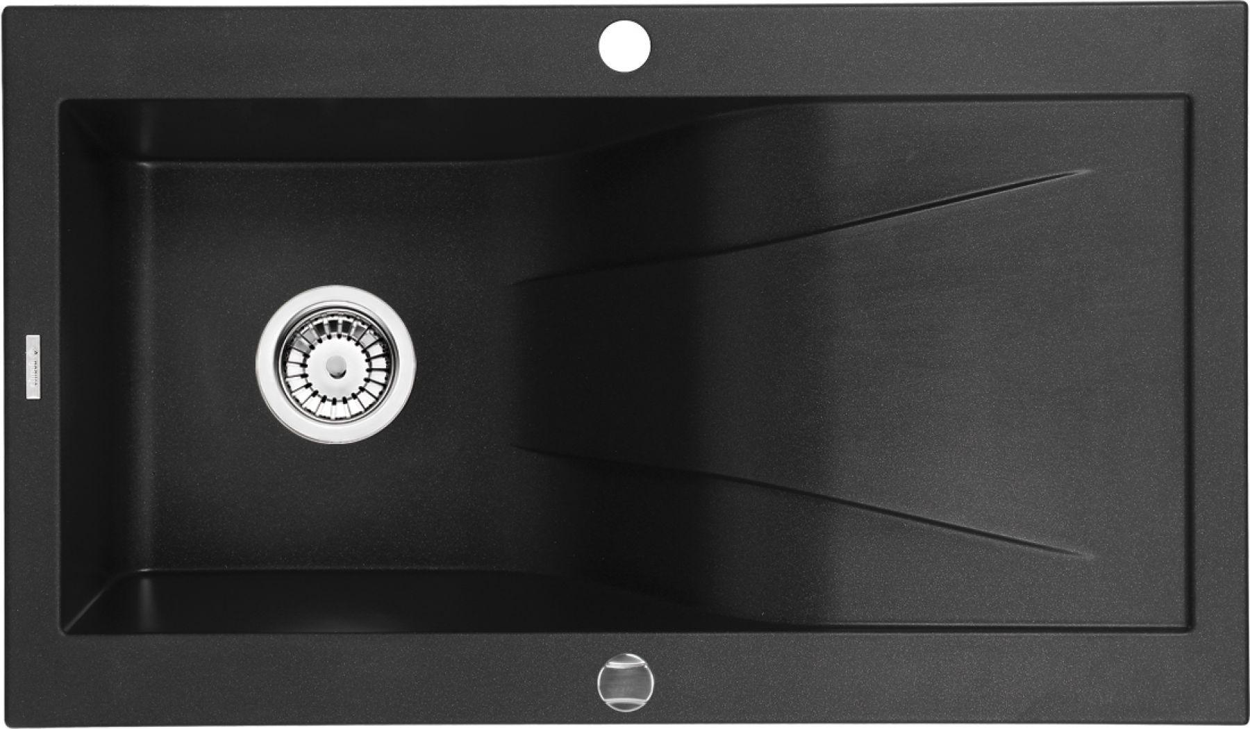 Zlewozmywak Deante RAPSODIA ZQR G113 - granitowy - wpuszczany w blat - ociekacz