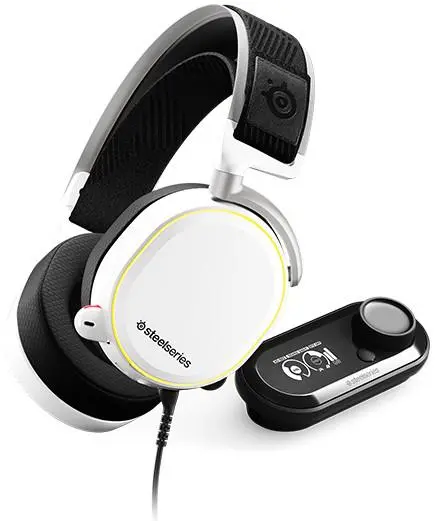 Słuchawki przewodowe z mikrofonem SteelSeries Arctis Pro + GameDAC Nauszne Biały