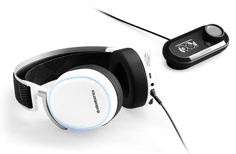 Słuchawki przewodowe z mikrofonem SteelSeries Arctis Pro + GameDAC Nauszne Biały