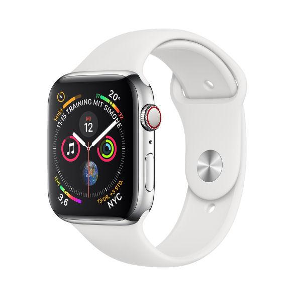Apple Watch Series 4 44 mm GPS + Cellular Sport (biały)
