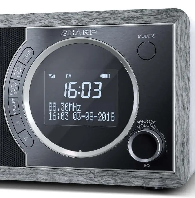 Radioodbiornik Sharp DR-450 Radio FM DAB+ Bluetooth Szary