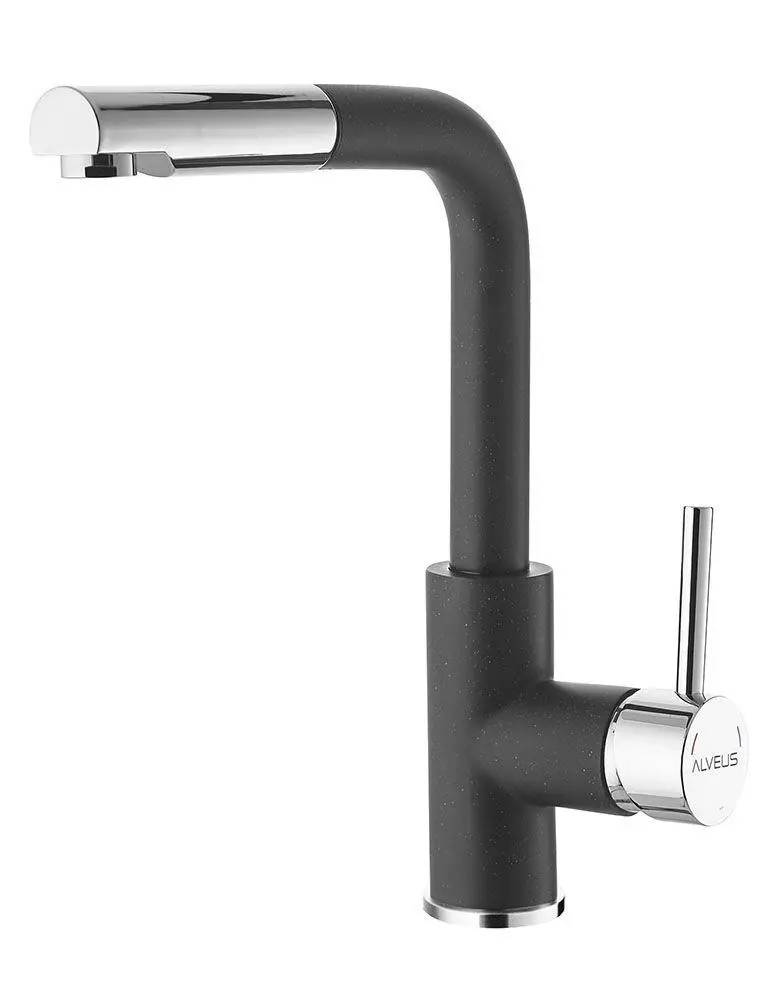 Bateria Alveus Siros 2090791 Chrom/Czarny Stal szlachetna