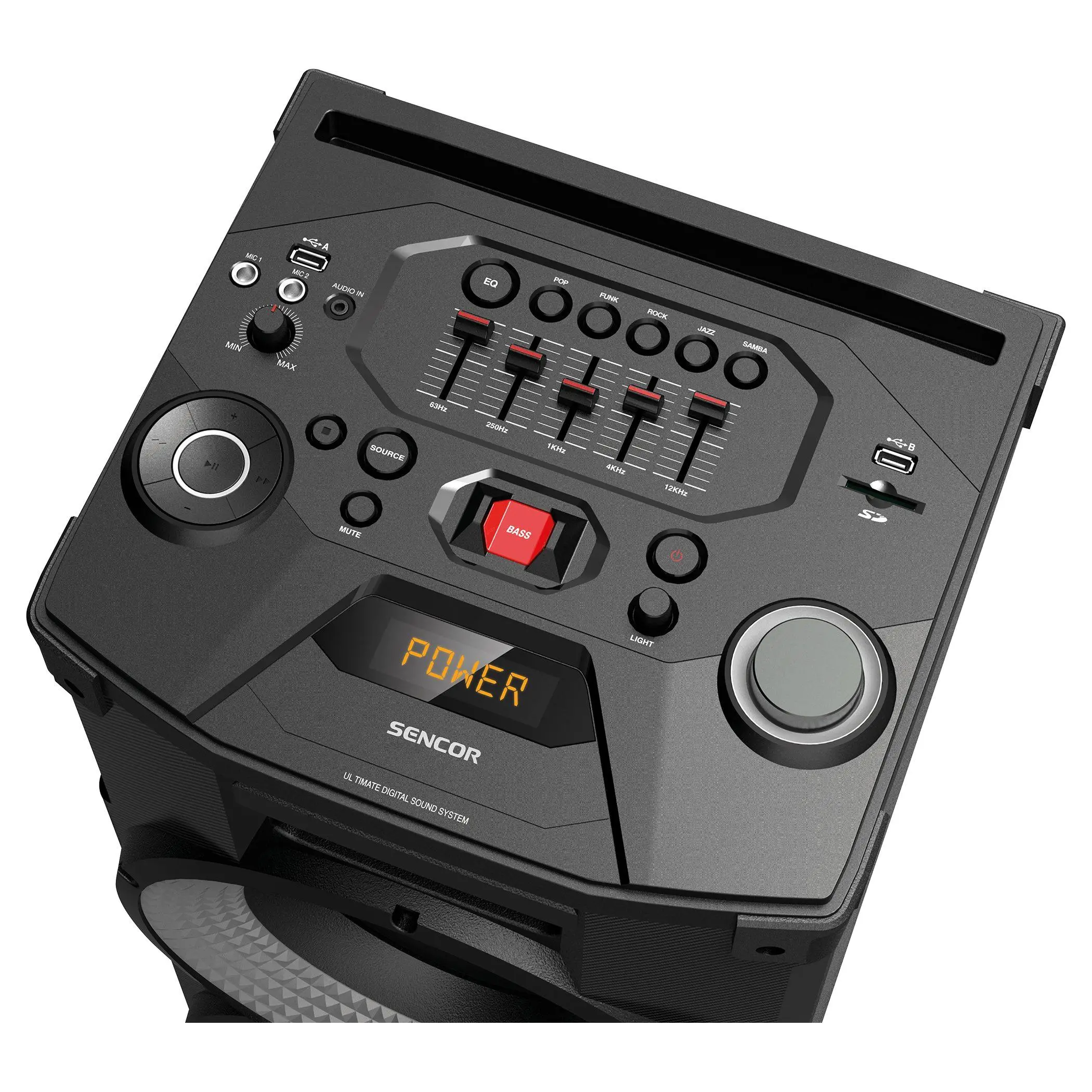Power Audio Sencor SSS 4001 400W Bluetooth Radio FM Czarny