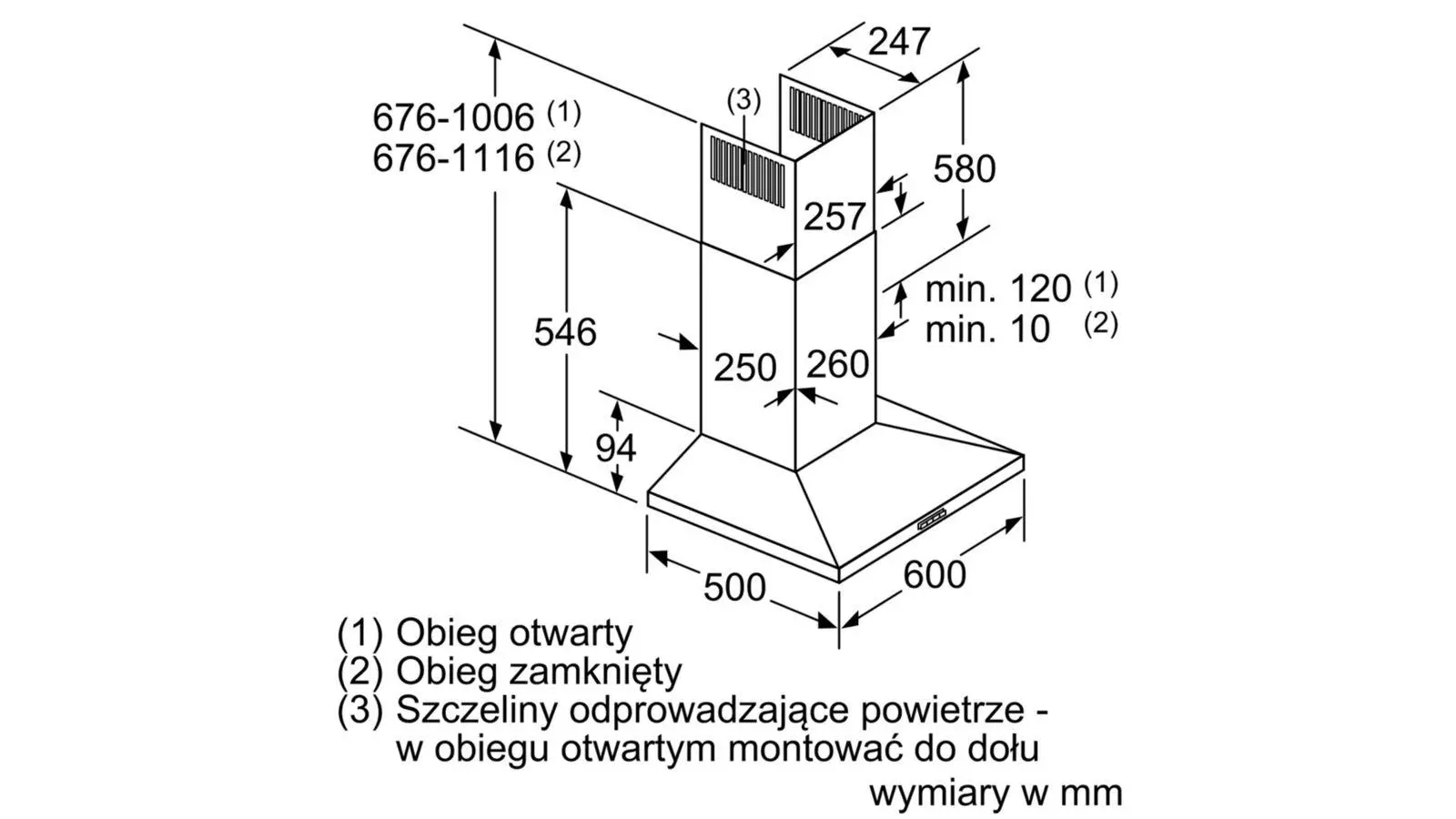 Okap Bosch DWQ66DM50 Srebrny