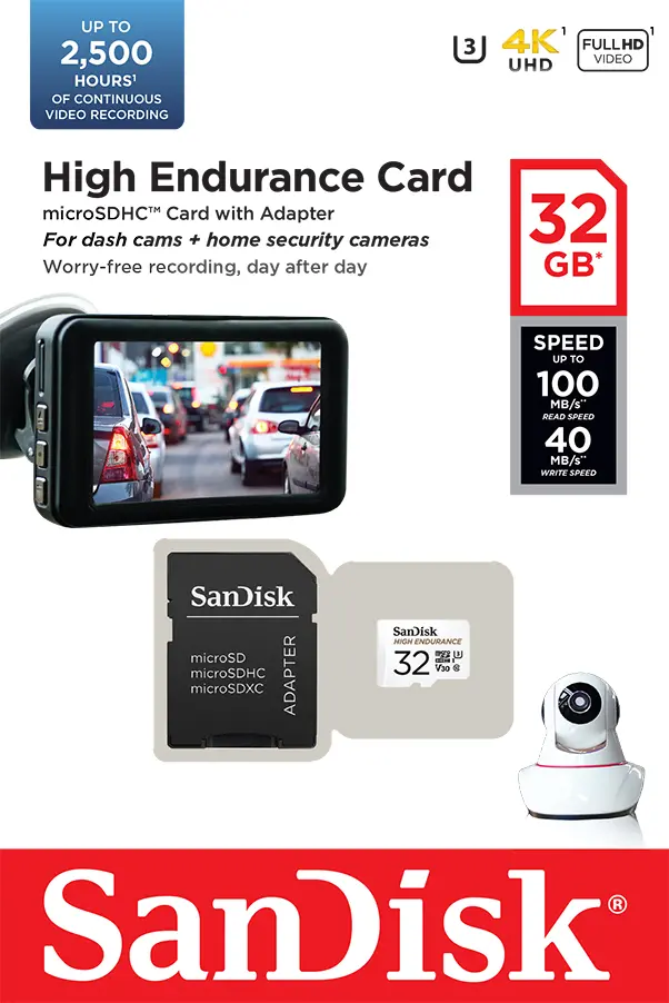 Karta pamięci SanDisk High Endurance microSDHC 32GB V30