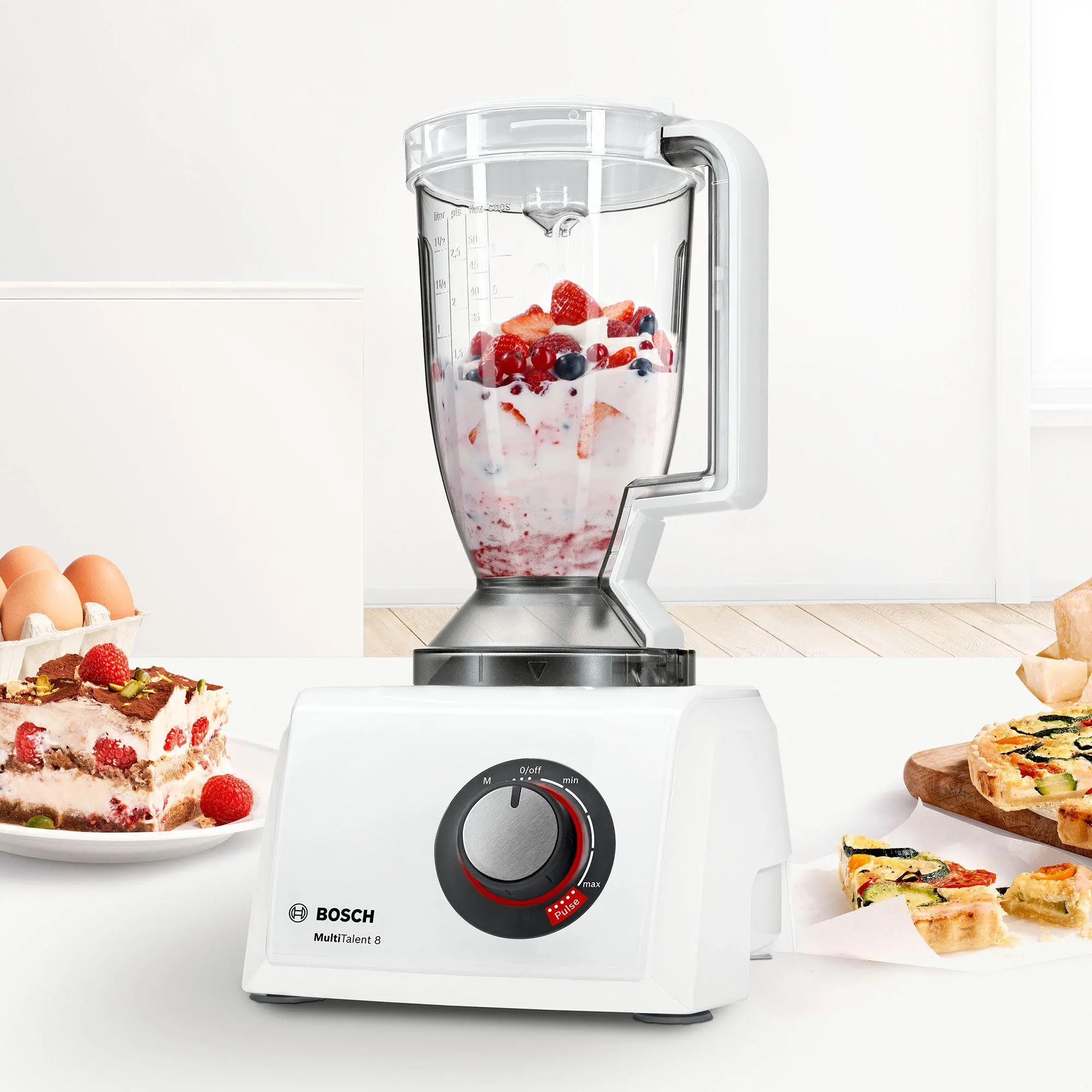 Robot kuchenny Bosch MultiTalent 8 MC812W620 1100W Blender kielichowy Wyciskarka do cytrusów