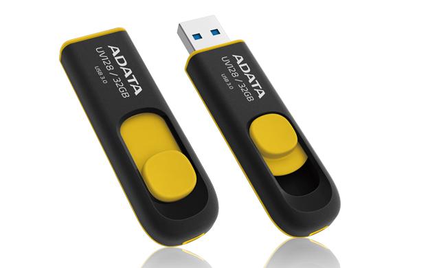 PenDrive Adata UV128 32GB USB 3.0 (czarno-żółty)