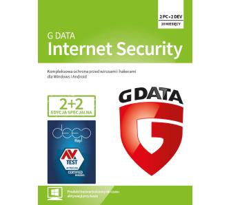 Antywirus G Data Internet Security 2 PC+2 Android/20-mcy Kod aktywacyjny