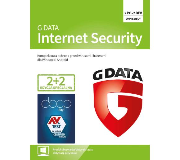 oprogramowanie G Data Internet Security 2 PC+2 Android/20-mcy (Kod)