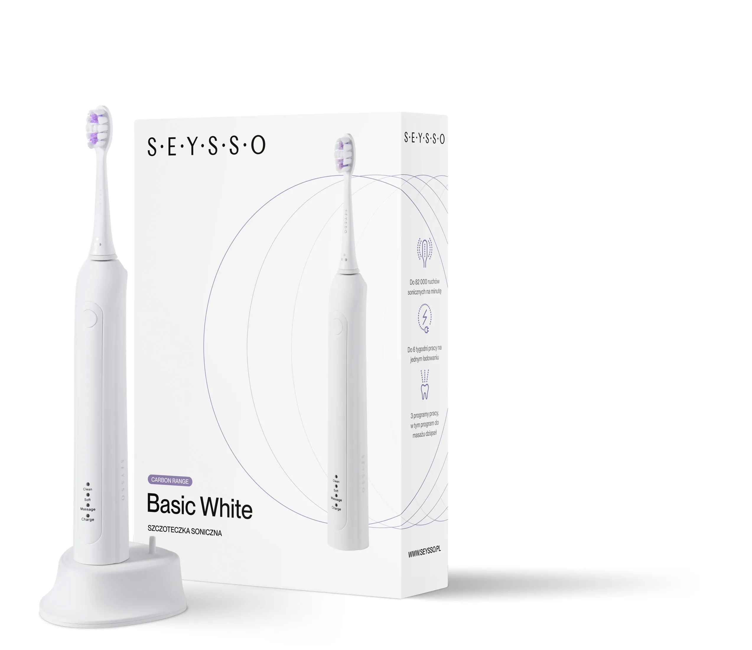 Szczoteczka soniczna SEYSSO Carbon Basic