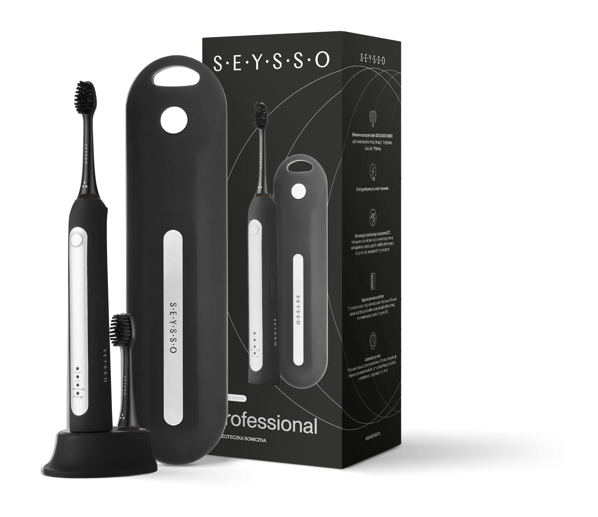 Szczoteczka soniczna SEYSSO Carbon Professional