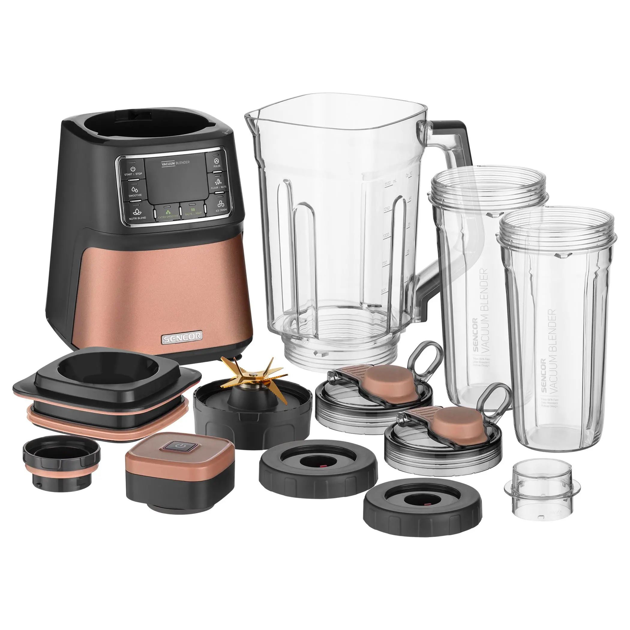 Blender kielichowy Sencor SBU 7876GD 1,5l 2 butelki Jednostka wytwarzająca próżnię