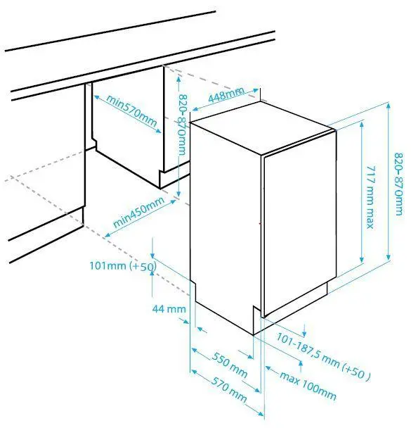 Zmywarka Beko DIS46120 44,8cm Szuflada na sztućce