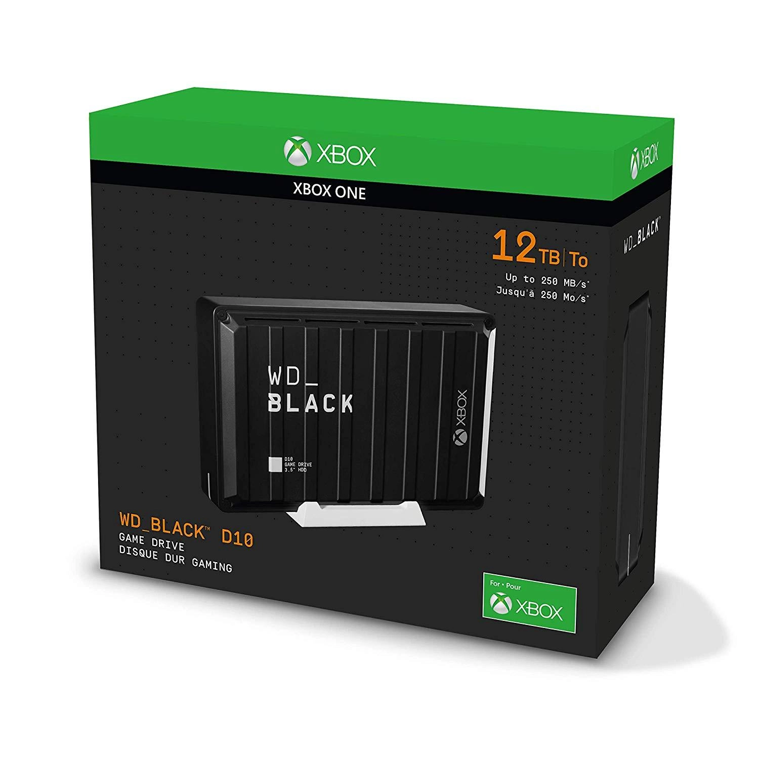 Dysk WD BLACK D10 Game Drive dla Xbox 12TB USB 3.2 Czarny