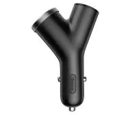 Baseus Y Type 2xUSB Czarny