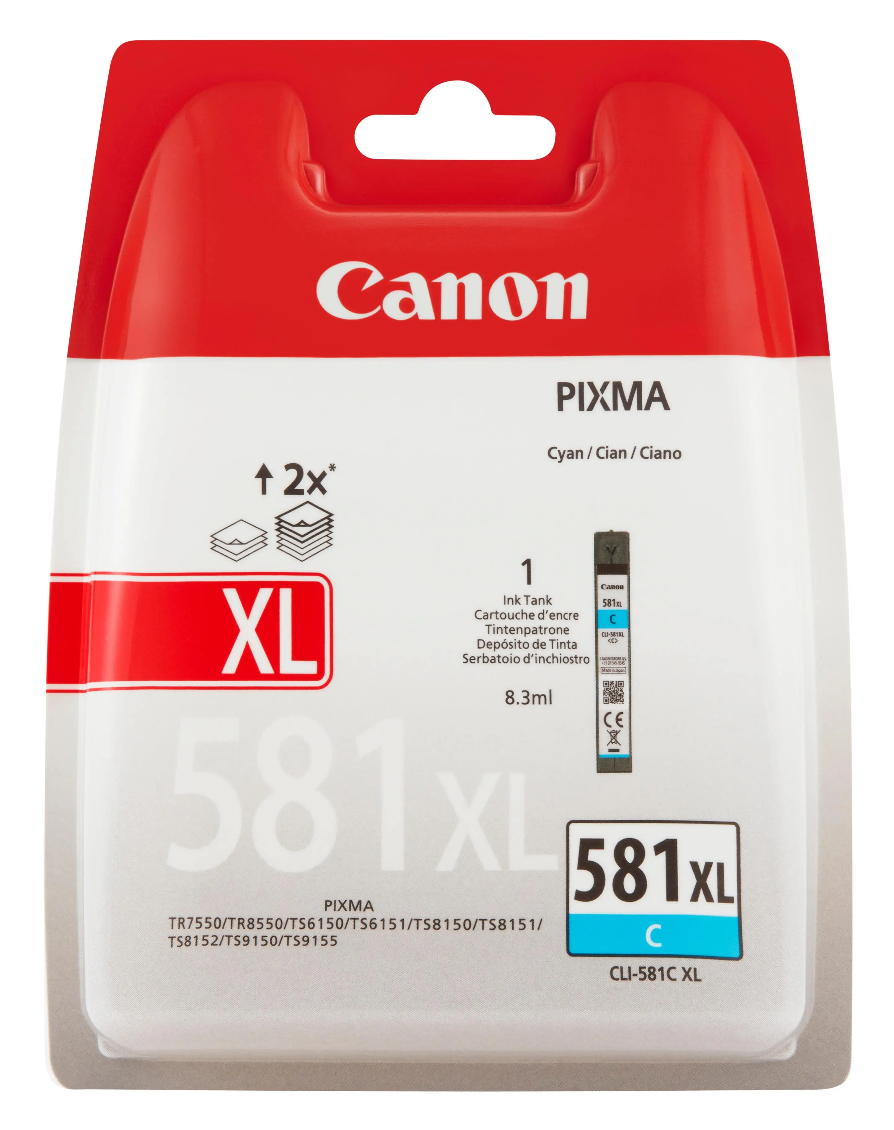Tusz Canon CLI-581XL C Błękitny 8,3 ml