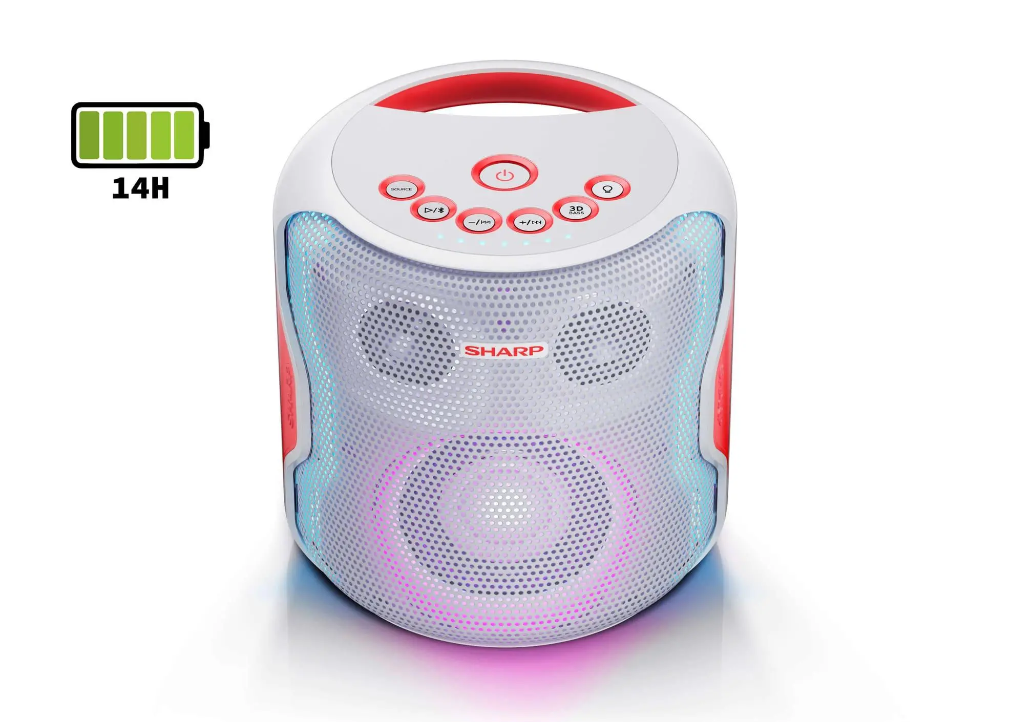 Power Audio Sharp PS-919 130W Bluetooth Biały