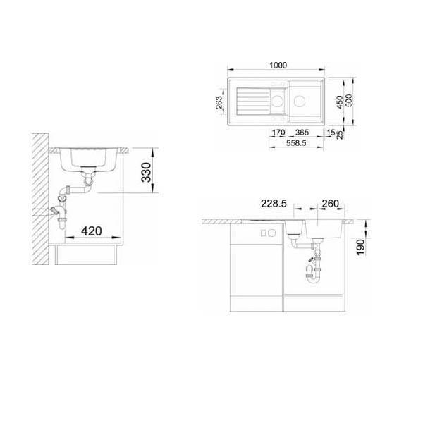 Zlewozmywak Blanco ZIA 6 S 514734 (biały)