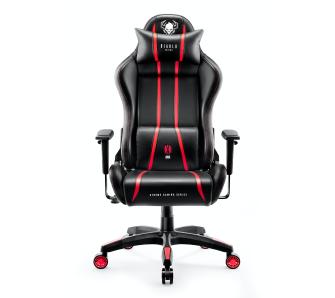 Fotel Diablo Chairs X-One 2.0 King Size Gamingowy do 180kg Skóra ECO Tkanina Czarno-czerwony