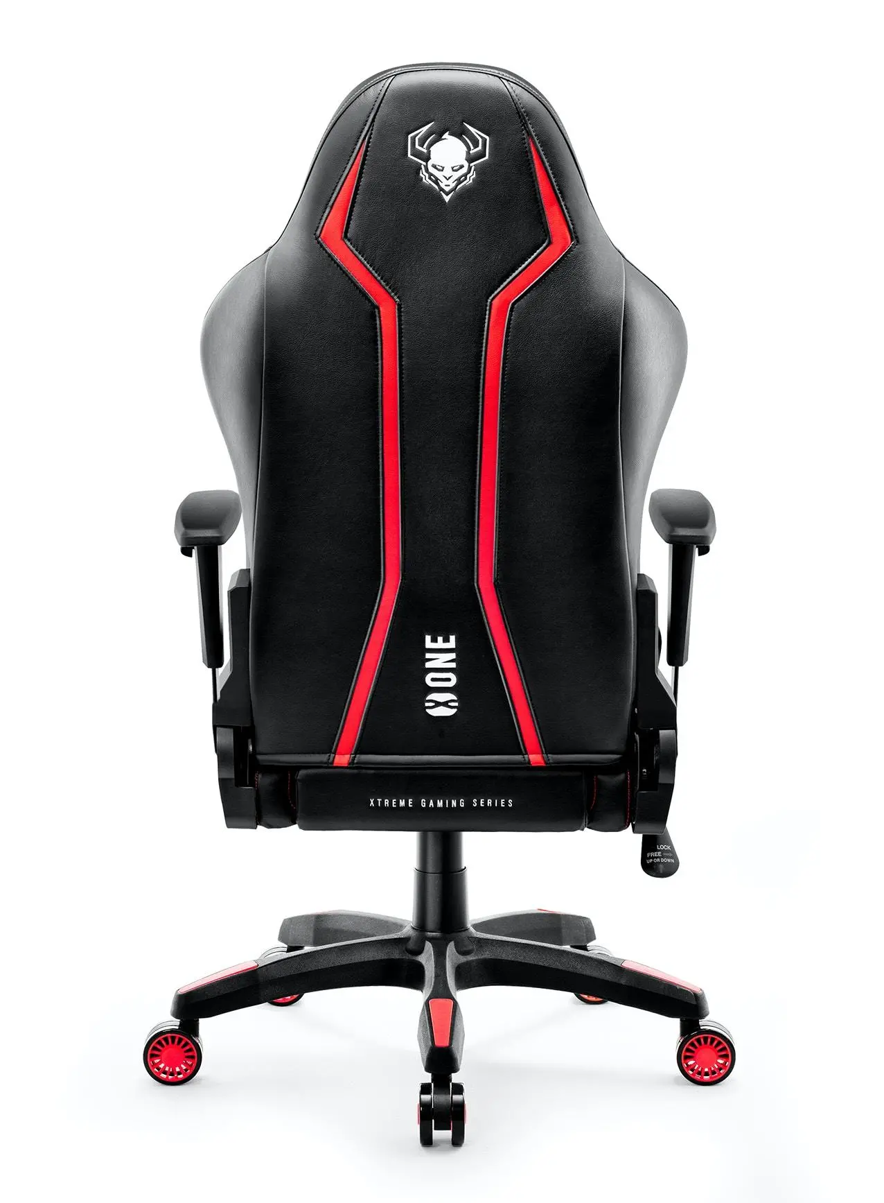 Fotel Diablo Chairs X-One 2.0 King Size Gamingowy do 160kg Skóra ECO Tkanina Czarno-czerwony