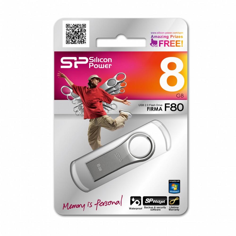 PenDrive Silicon Power Firma F80 8GB USB 2.0