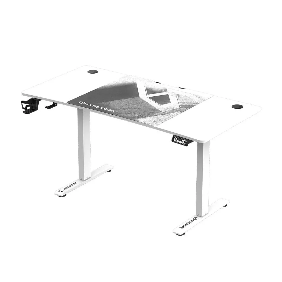 Biurko Ultradesk LEVEL V2 140cm Regulacja wysokości Biały