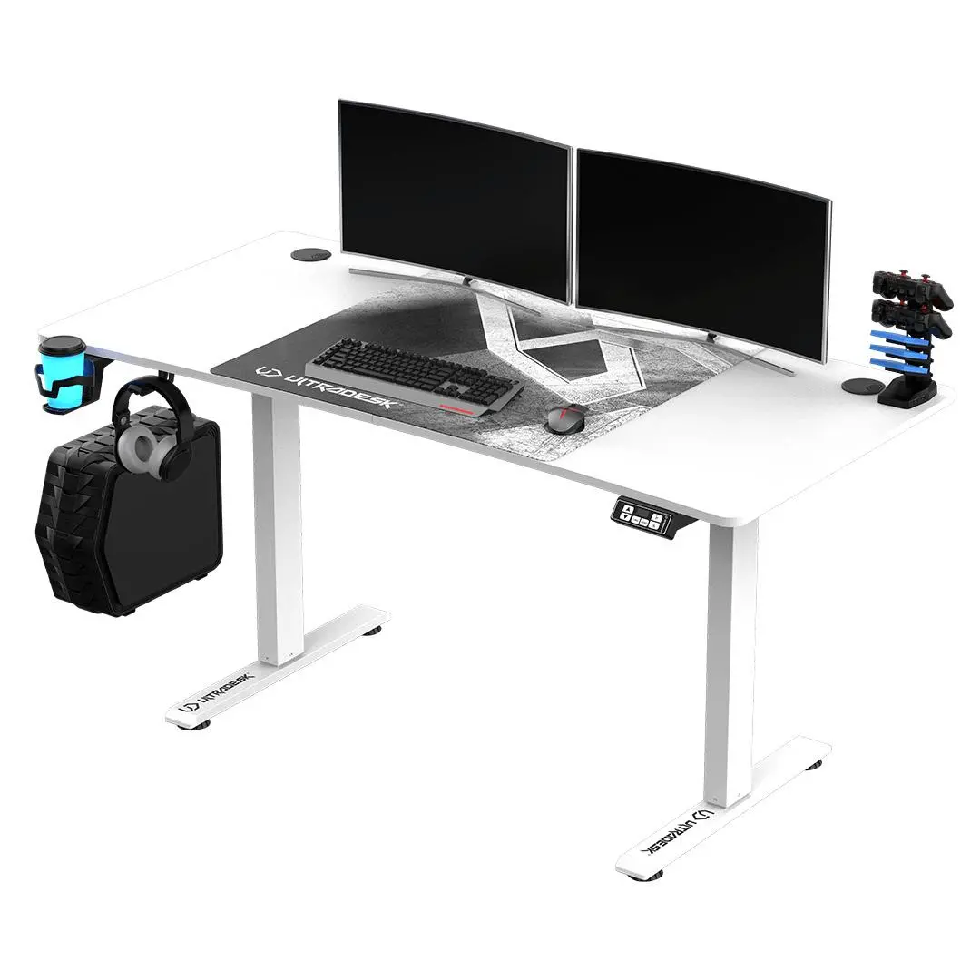 Biurko Ultradesk LEVEL V2 140cm Regulacja wysokości Biały