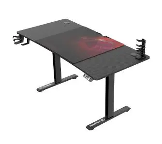 Biurko Ultradesk LEVEL V2 140cm Regulacja wysokości Czarno-czerwony