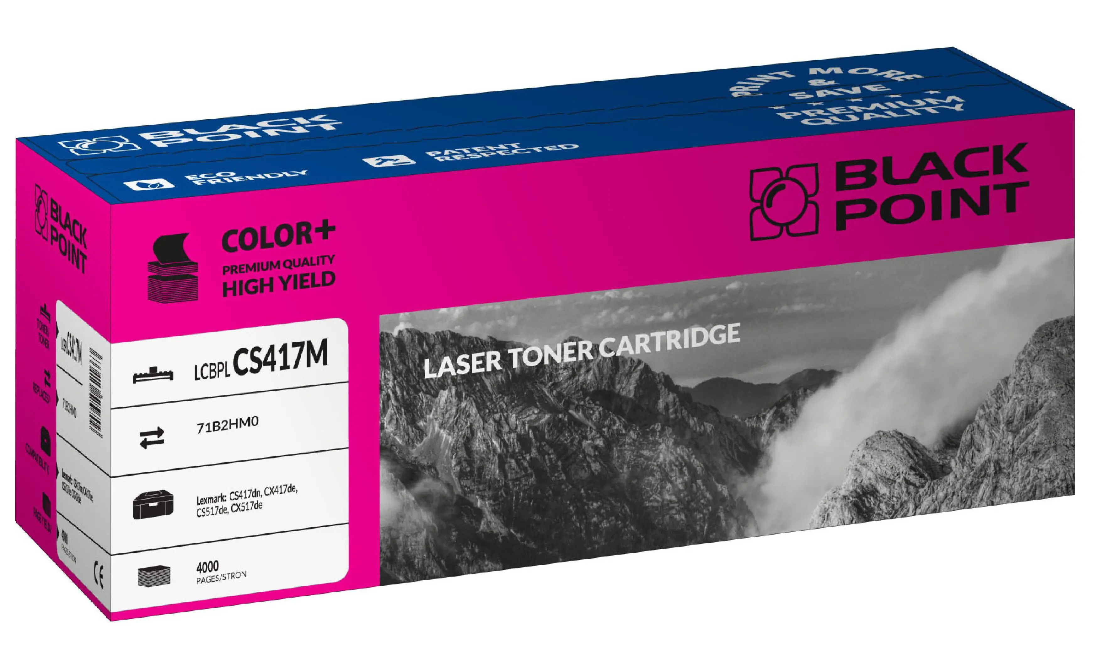 Toner Black Point LCBPLCS417M (zamiennik 71B2HM0) Purpurowy