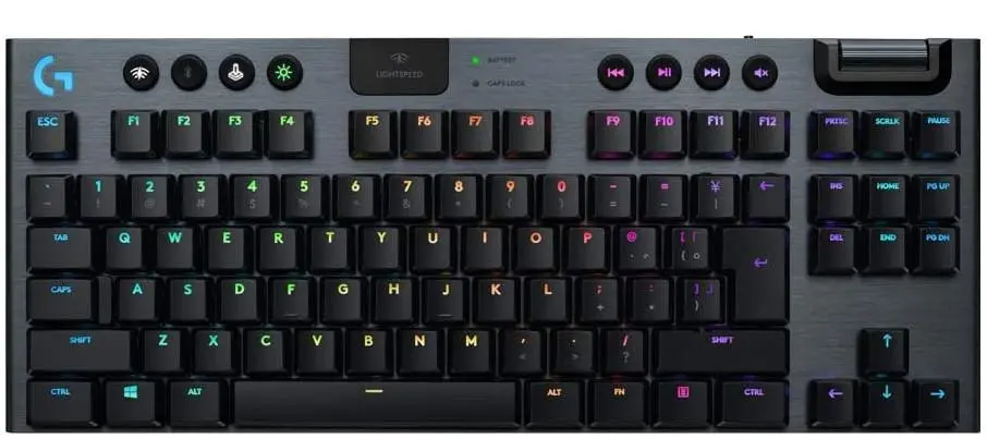 Klawiatura mechaniczna Logitech G915 TKL LIGHTSPEED GL Clicky Czarny
