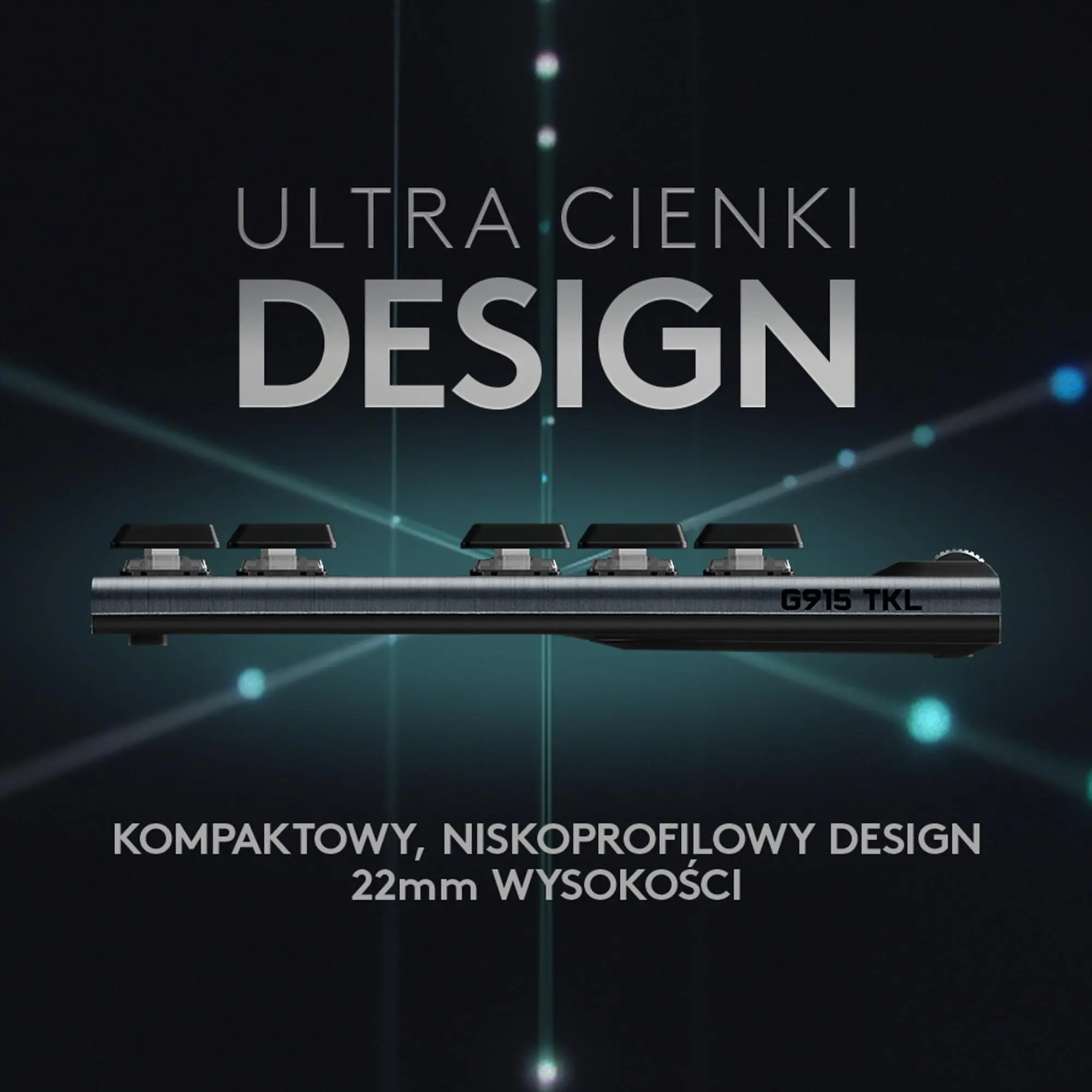 Klawiatura mechaniczna Logitech G915 TKL LIGHTSPEED GL Linear Czarny