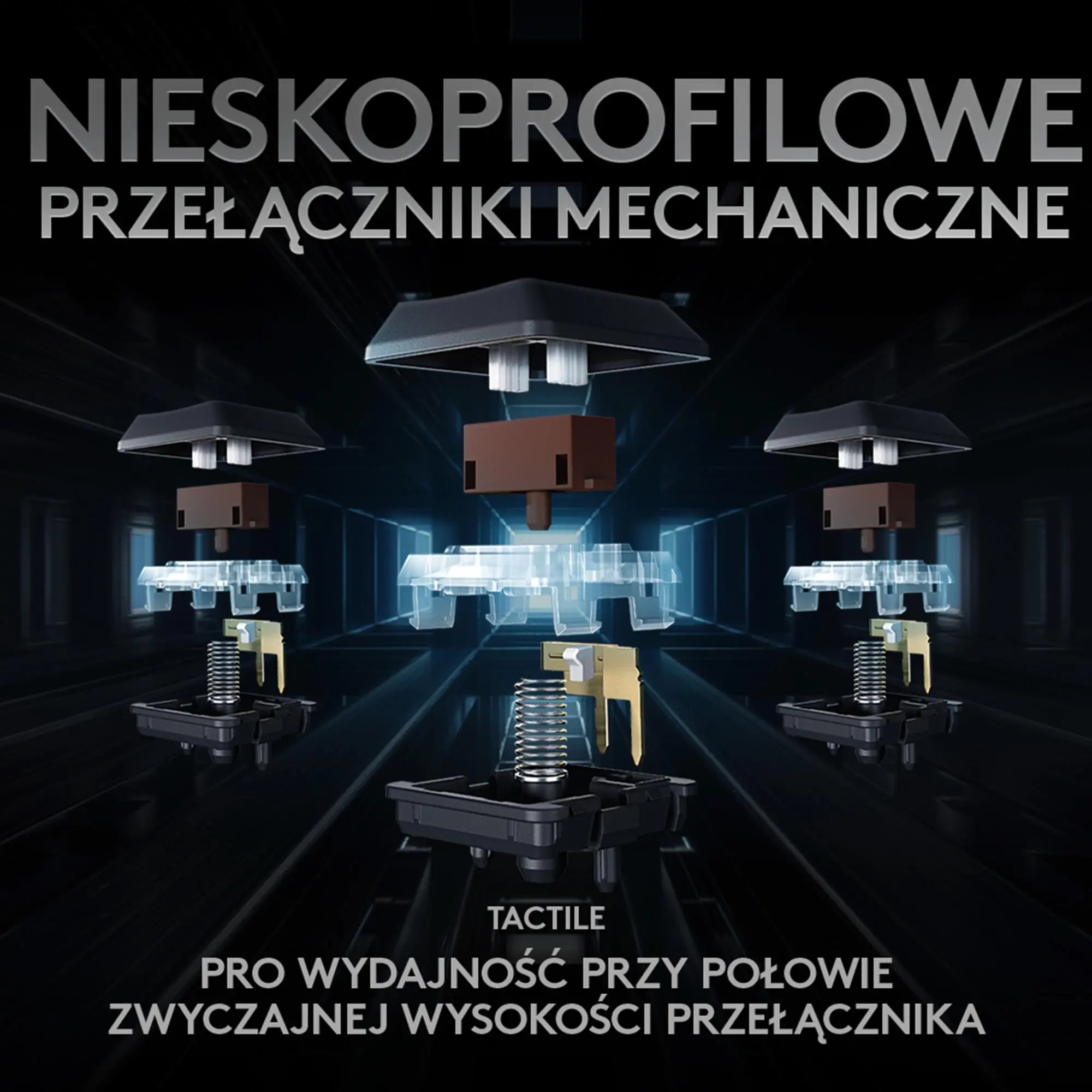 Klawiatura mechaniczna Logitech G915 TKL LIGHTSPEED GL Linear Czarny