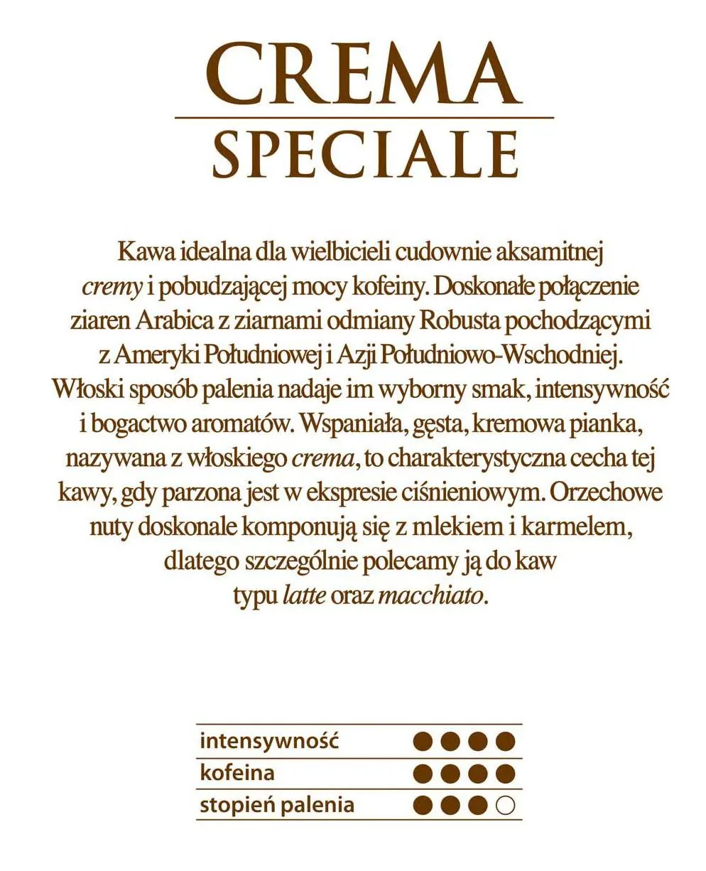 Kawa ziarnista Vaspiatta Crema Speciale 500g
