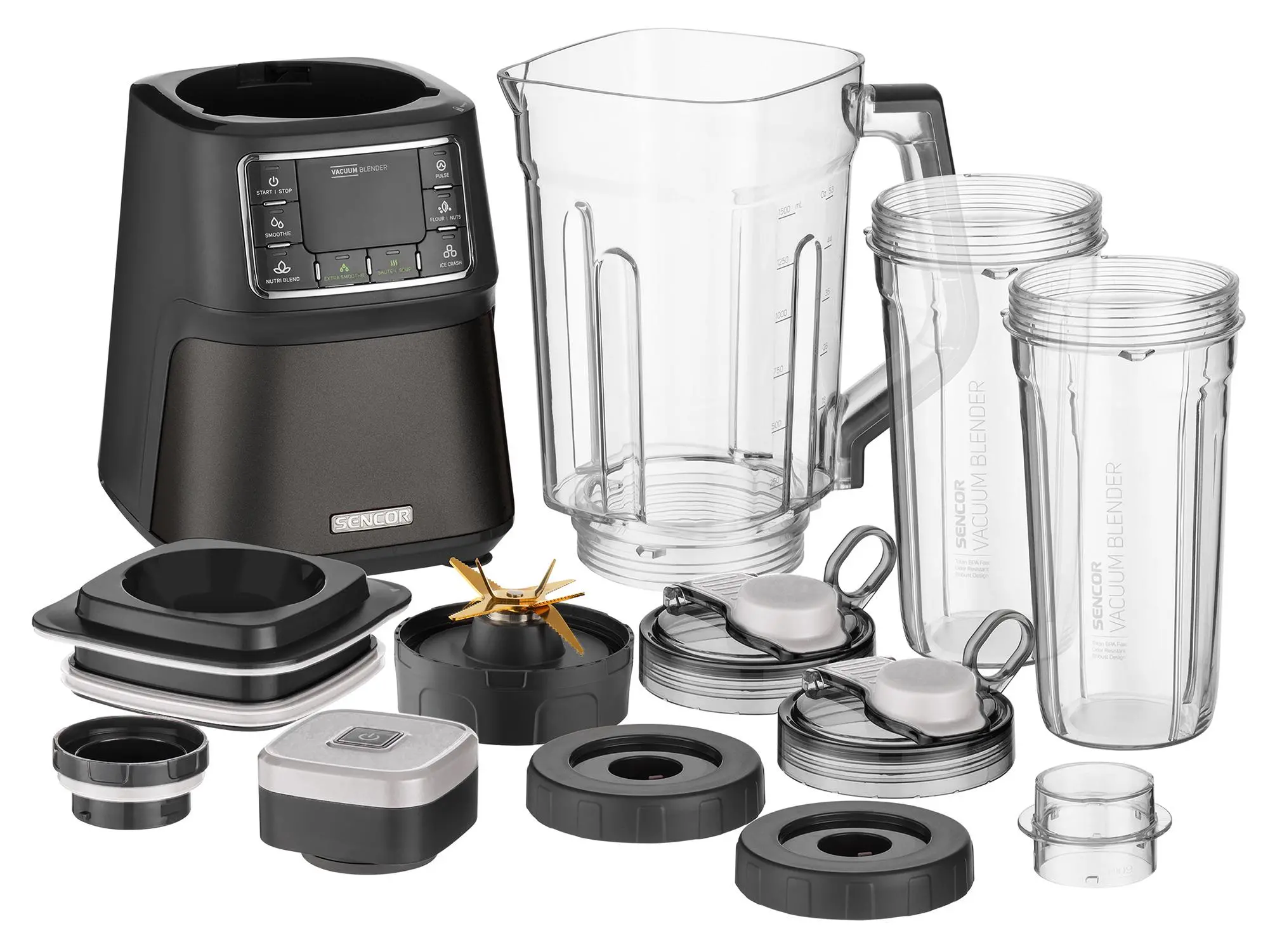 Blender kielichowy Sencor SBU 7878BK 1,5l 2 butelki Jednostka wytwarzająca próżnię