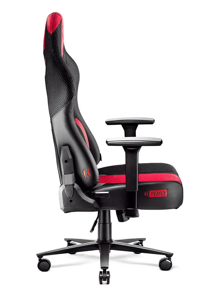 Fotel Diablo Chairs X-Player 2.0 King Size Gamingowy do 160kg Skóra ECO Tkanina Karmazynowo-antracytowy