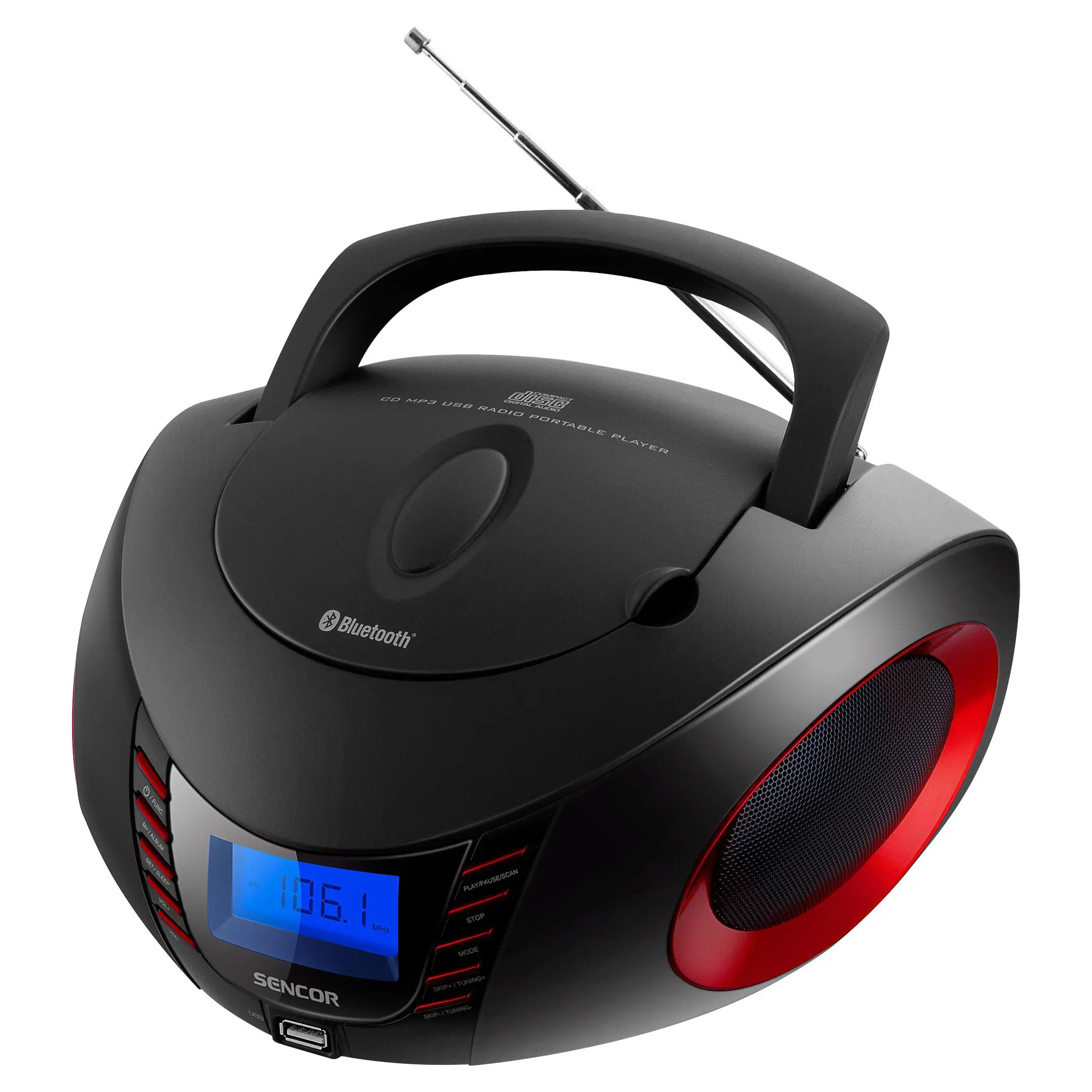 Radioodtwarzacz Sencor SPT 3600 BR Bluetooth Czarno-czerwony