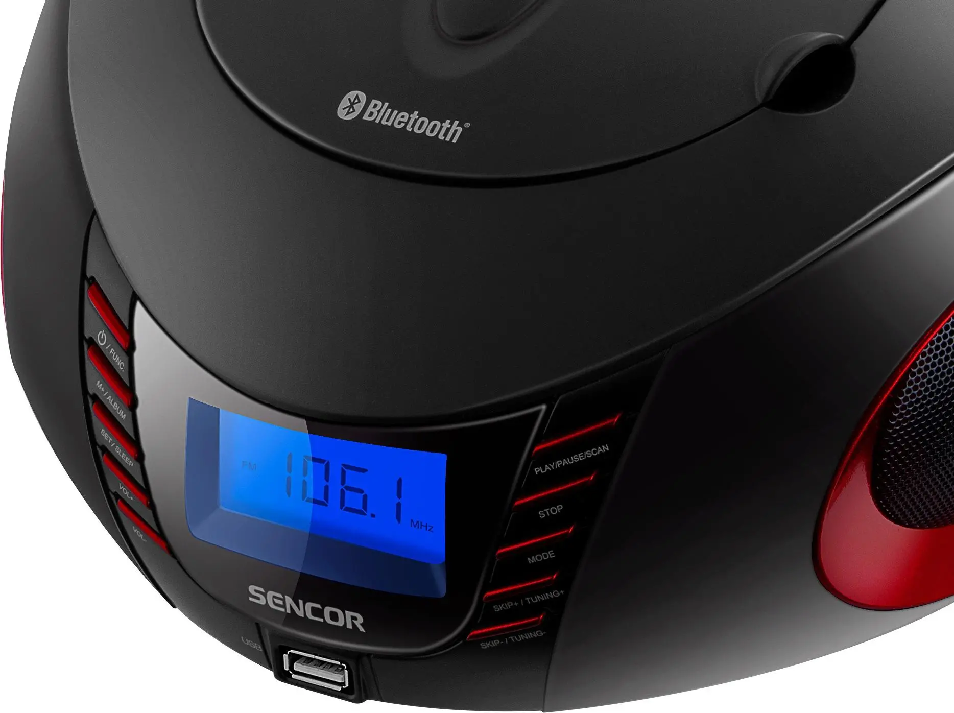 Radioodtwarzacz Sencor SPT 3600 BR Bluetooth Czarno-czerwony