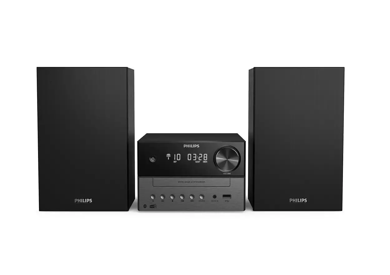 Wieża Philips TAM3505/12 18W Bluetooth Radio FM, DAB+ Czarno-grafitowy