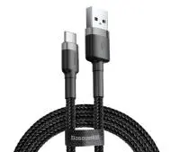 Baseus USB-C Cafule 2A 3m Szaro-czarny