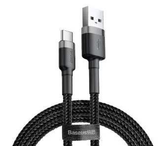 Kabel Baseus USB-C Cafule 2A 3m Szaro-czarny