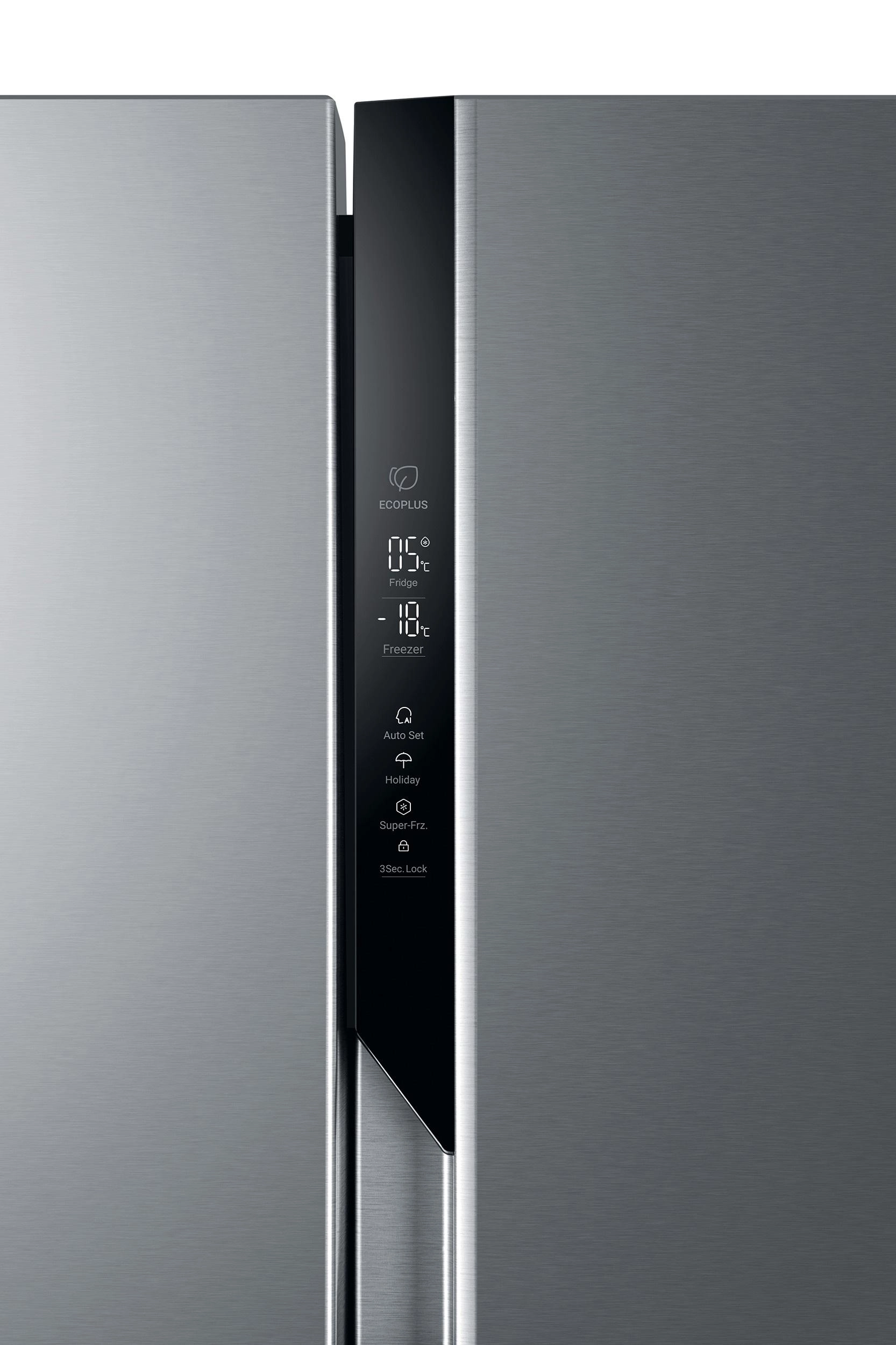 Lodówka Haier HSR3918ENPG Pełny No Frost 177,5cm Grafitowa stal