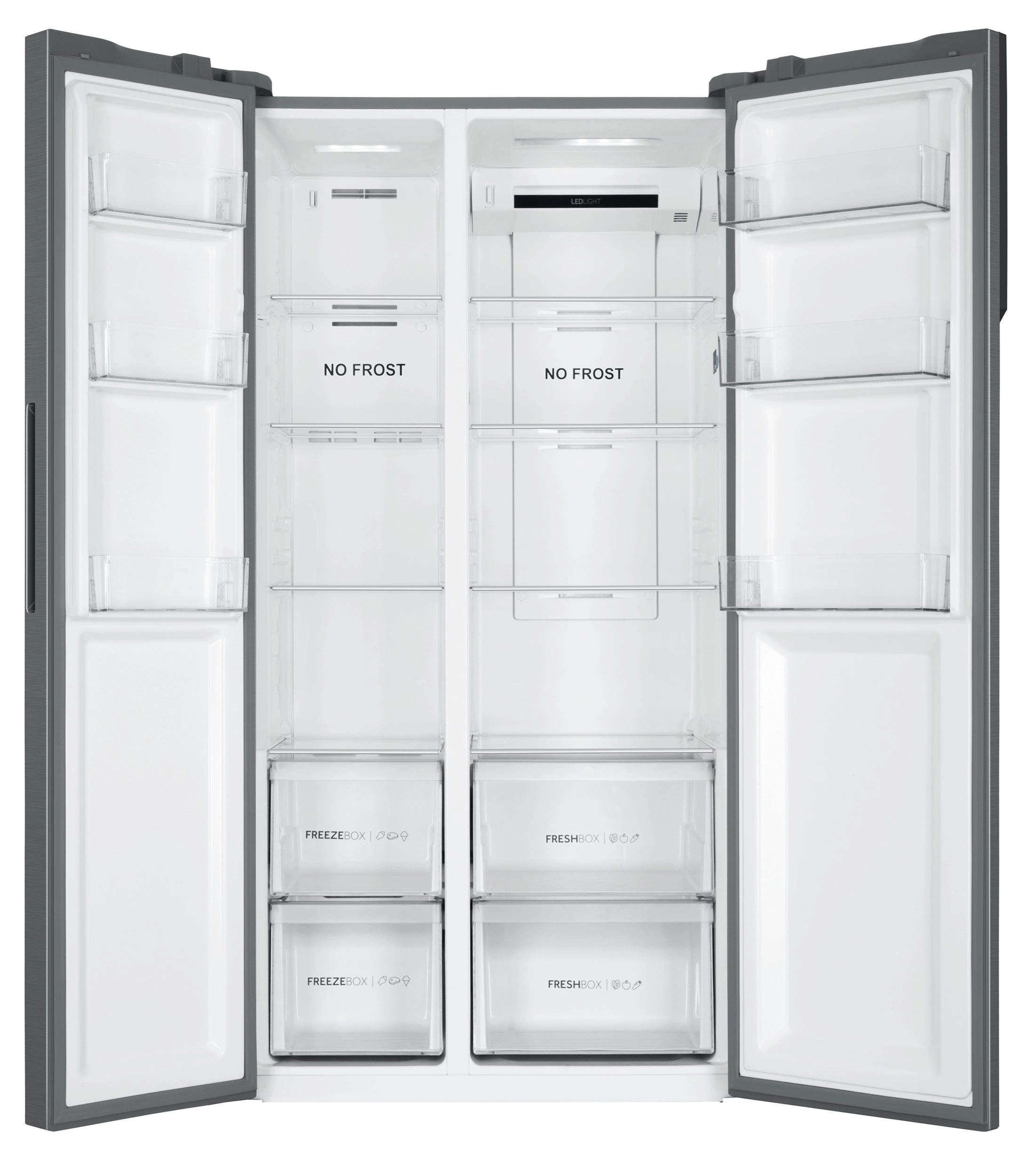 Lodówka Haier HSR3918ENPG Pełny No Frost 177,5cm Grafitowa stal