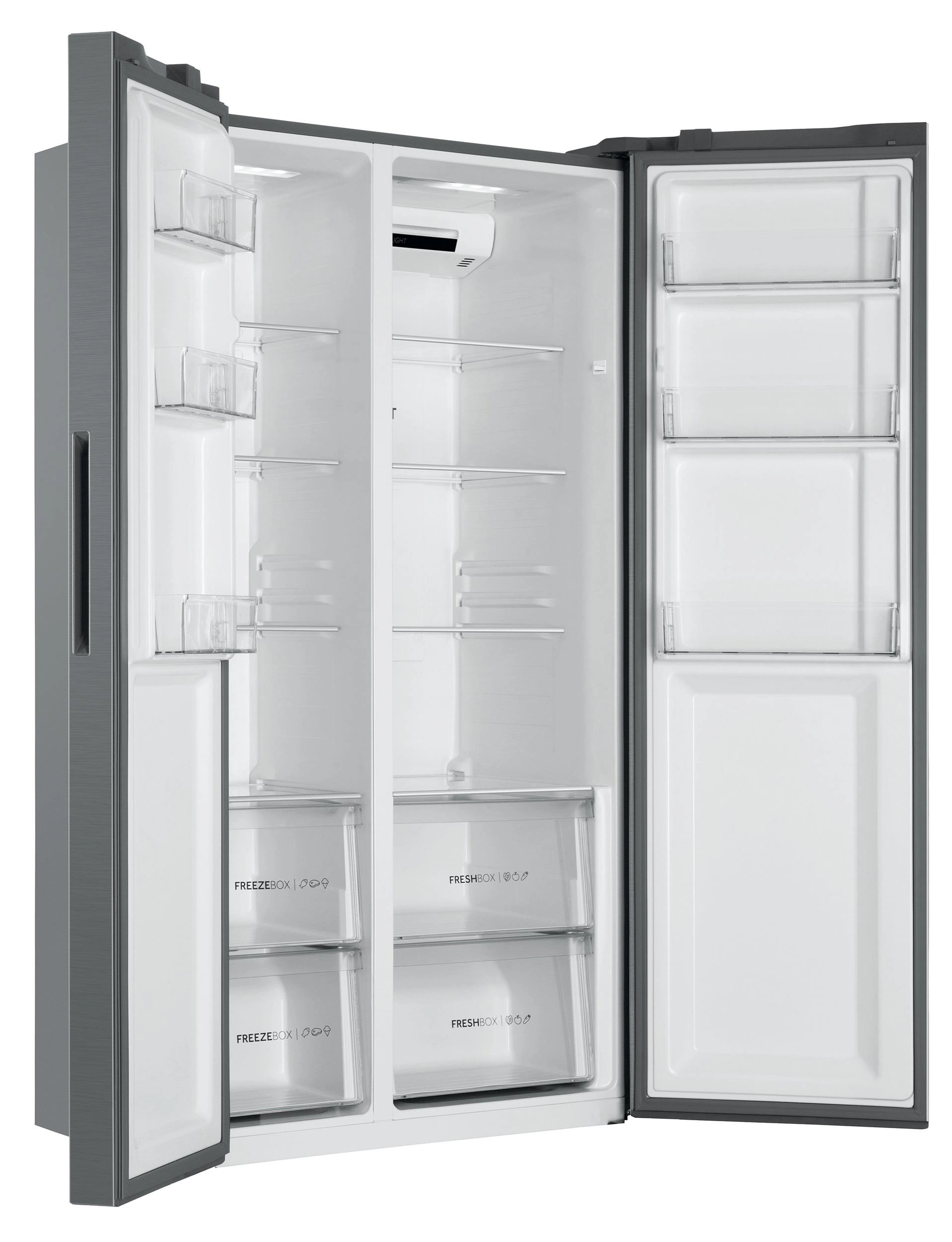 Lodówka Haier HSR3918ENPG Pełny No Frost 177,5cm Grafitowa stal