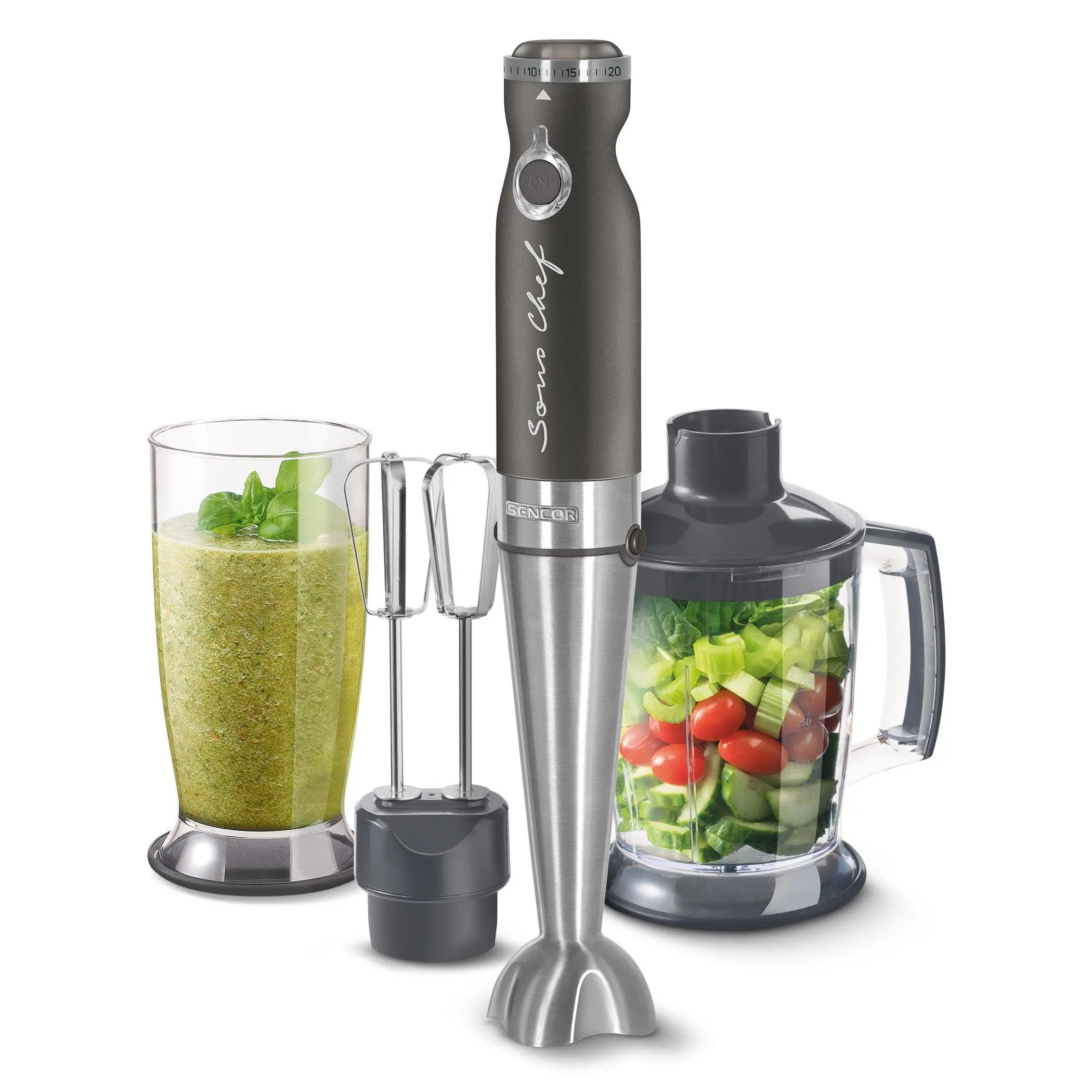 Blender Sencor SHB 5608BK-EUE3 4w1 1200W Rozdrabniacz Końcówka do ubijania