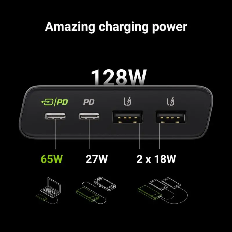 Powerbank Green Cell PowerPlay Ultra 26800mAh 128W Grafitowy