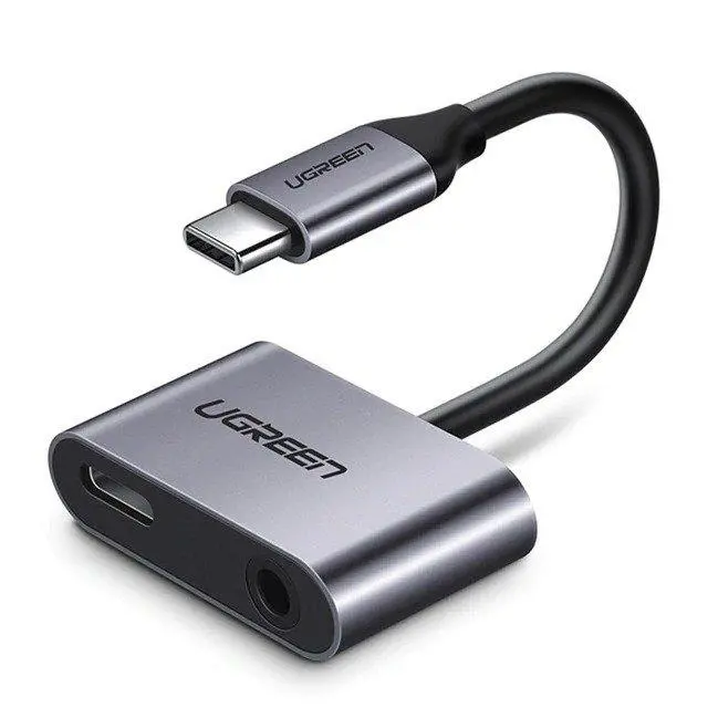 Adapter UGREEN CM193 USB-C do USB-C i jack 3,5mm