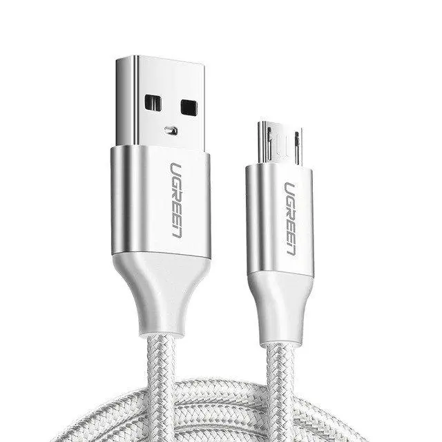 Kabel UGREEN micro USB QC 3,0 2,4A 2m Biały