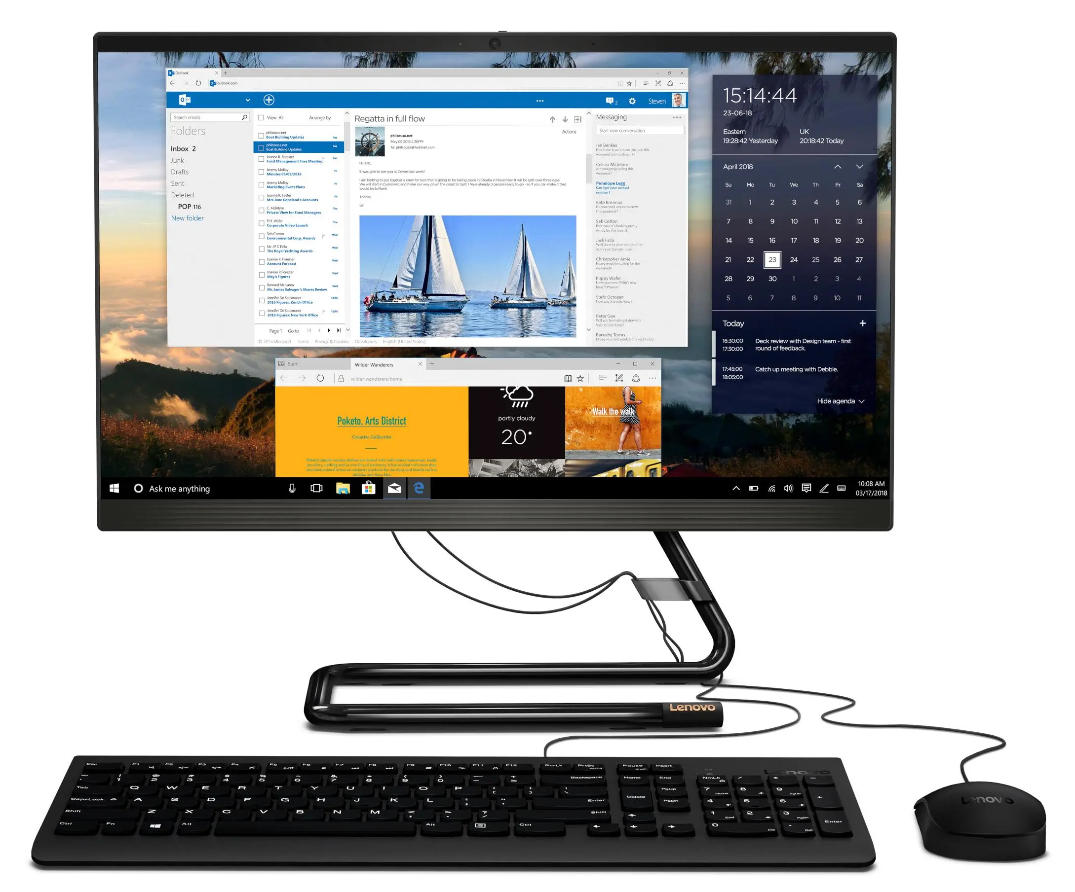 Komputer Lenovo IdeaCentre AIO 3 22ADA05 Athlon 3020e 21,5" 8GB RAM 256GB Dysk SSD Czarny