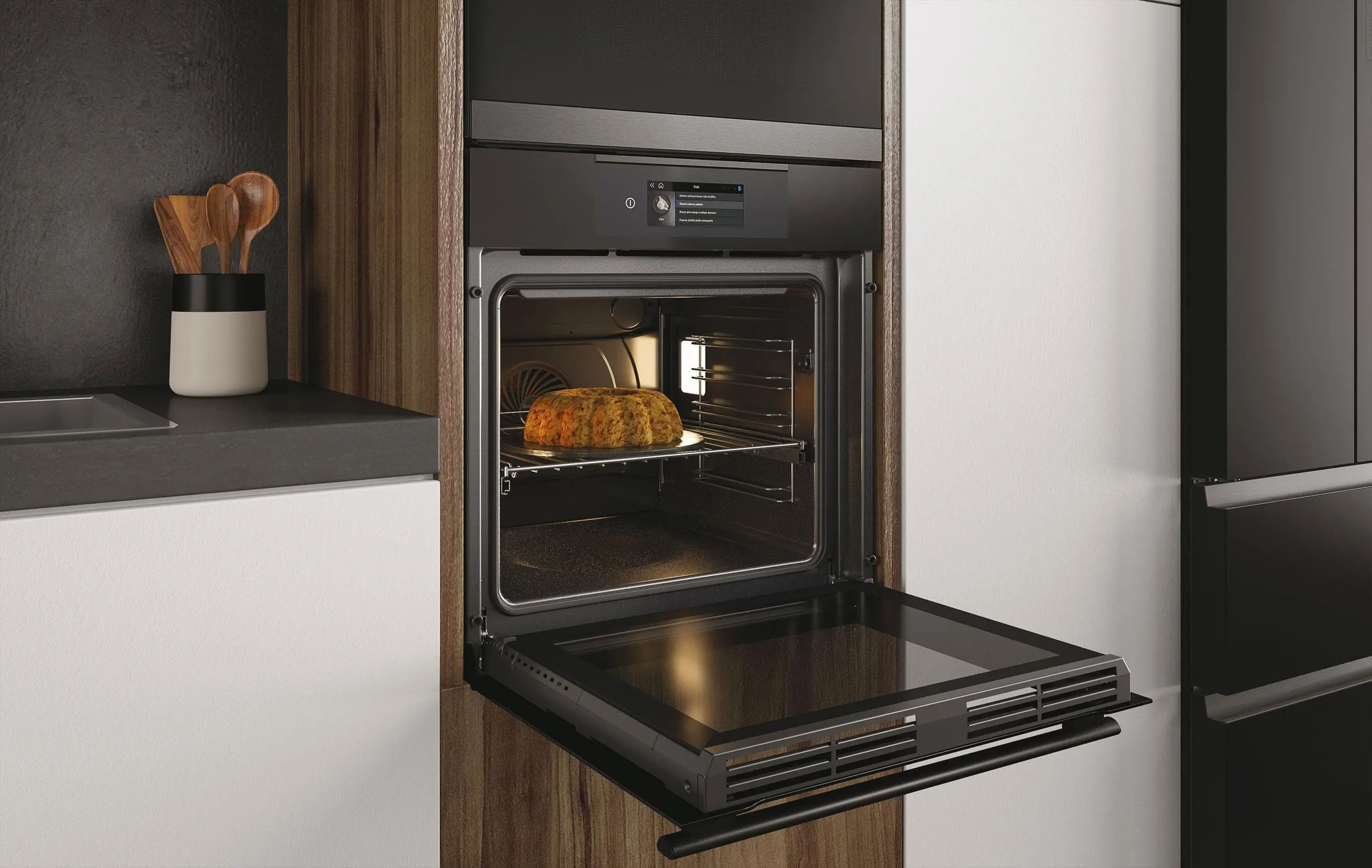 Piekarnik elektryczny Haier I-Touch 4 HWO60SM5T5BH Termoobieg Termosonda Czarny
